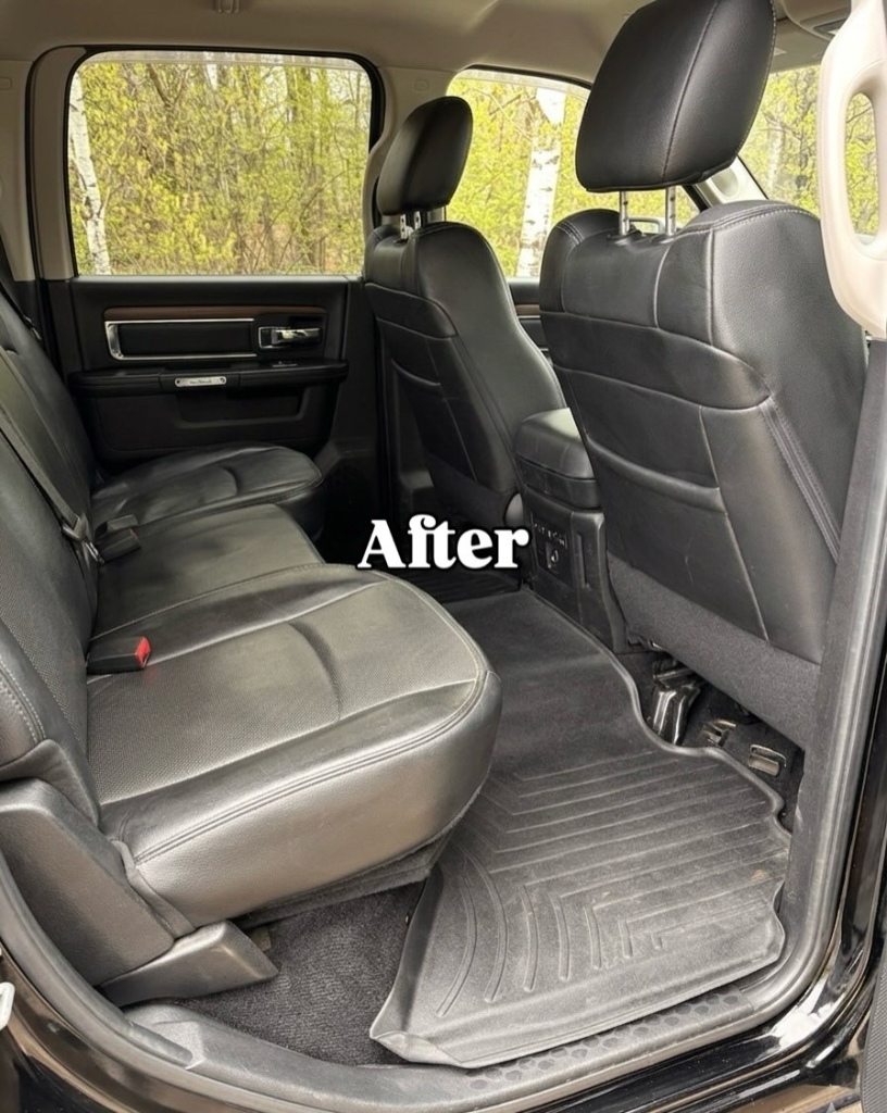 Vehicle interior after detailing
